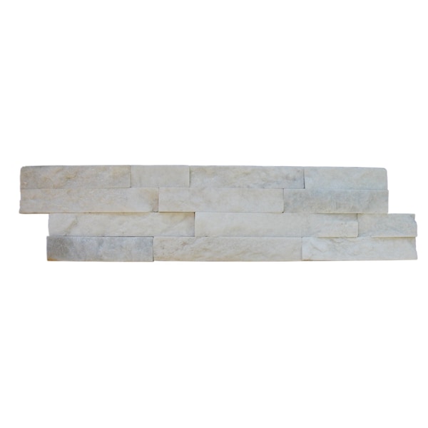 Msi Arctic White Splitface Ledger Panel SAMPLE Natural Marble Wall Tile ZOR-PNL-0051-SAM - main